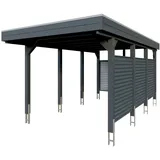 SKANHOLZ Skan Holz Carport Friesland Hybrid 314 cm x 555 cm Anthrazit