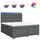 vidaXL Boxspringbett 180 x 200 cm Dunkelgrau