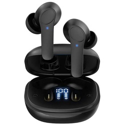 Mutoy Bluetooth Kopfhörer, True-Wireless In-Ear-Kopfhörer mit Mikrofon, In-Ear-Kopfhörer (Voice Assistant, Noise Cancelling Wireless Earbuds,IP7 Wasserdicht Ohrhörer LED-Anzeige) schwarz