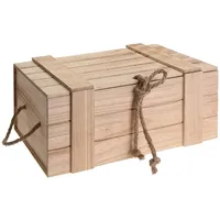 Meinposten Holzkiste mit Deckel Kiste Schatzkiste Schatztruhe Holzkasten Holz