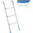 Relaxdays Trampolin Leiter zum Einhängen Blau/Silber 97 cm x 38 cm x 6 cm
