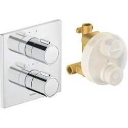 Duravit Thermostatarmaturen Thermostat Unterputz Set, eckig