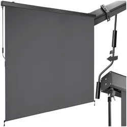 tectake® Senkrechtmarkise, verschiedene Größen, pulverbeschichtetes Aluminiumgehäuse, inkl. Wandhaltern