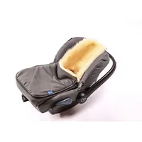 Hofbrucker Lammfell Fußsack Maxi für Babyschale in Braun | Gr.: onesize