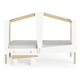 CaliCosy Hausbett CABANE 90 x 200 cm MDF weiß Eichedekor