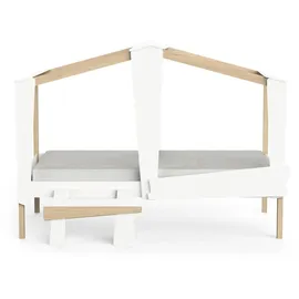 CaliCosy Hausbett CABANE 90 x 200 cm MDF weiß Eichedekor