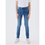 NAME IT Mädchen Nkfpolly Dnmtax Pant Noos Hose, Medium Blue Denim, 134