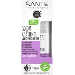 Sante Sofort Glättende AUGENCREME NATÜRLICHES HYALURON & PARAKRESSE Augencreme 15 ml