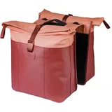 Basil Doppelpacktasche 28-35 l Bordeaux/Rosa