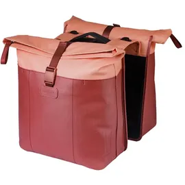 Basil Doppelpacktasche 28-35 l Bordeaux/Rosa