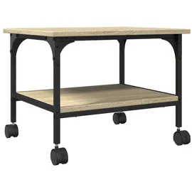 vidaXL Druckerständer 2 Ablagen Sonoma-Eiche 50x40x38 cm