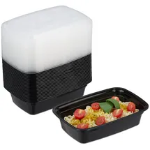 Relaxdays Meal Prep Box 1 Fach 24-tlg. schwarz