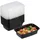 Relaxdays Meal Prep Box 1 Fach 24-tlg. schwarz