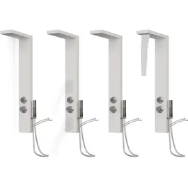 vidaXL Duschpaneel-System Aluminium Weiß - vidaXL