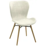 Livetastic Stuhl, Eiche, Sand, Textil, Eiche, massiv, rund, 47x82.5x53 cm, Esszimmer, Stühle, Esszimmerstühle, Vierfußstühle