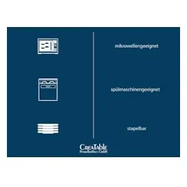 CreaTable Square Orchidee Tellerset 18-tlg. weiß