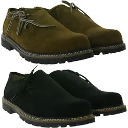 STONEROCK Wildbock Uni Herren Trachten-Schuhe Echtleder-Schuhe Haferl-Schuhe Schnür-Schuhe 1001 Braun oder Schwarz - 39