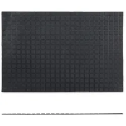 Relaxdays Fußmatte Gummi BxT:60x40cm, Anti-Rutsch, Schmutzfangmatte, Outdoor, Türmatte, schwarz