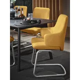 Stressless Stressless® Polsterstuhl »Laurel«, ROHLEDER Stoff Q2 FARON, Stahl, gelb (yellow q2 faron schwarz matt)