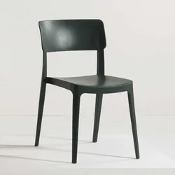 Moderne Stapelstühle in Anthrazit Kunststoff (4er Set)