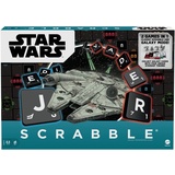 SCRABBLE Mattel Games Scrabble Star Wars Edition Familienbrettspiel mit Galaxie-Karten & Spacecraft Mover Pieces Star Wars Glossar Geschenk für Teen Adult oder Familienspiel Nacht ab 10 Jahre & älter