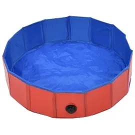 vidaXL Hundepool Faltbar Rot 80×20 cm PVC