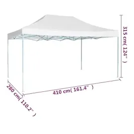 vidaXL Profi-Partyzelt Faltbar 4,1 x 2,8 m Weiß