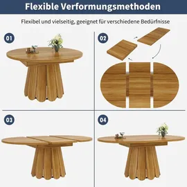 stilvora Esstisch 118 x 76 x 118 cm braun