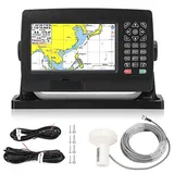 Ymiko GPS-Kartenplotter-Satellitennavigator, Marine-GPS-Navigator, Transponder mit GNSS-Antenne Dual Map System IPX6 Wasserdicht für Marineboote