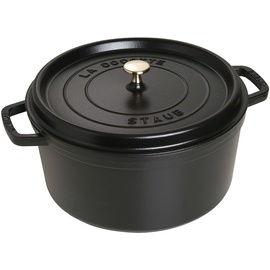 Staub Cocotte 30 cm rund schwarz