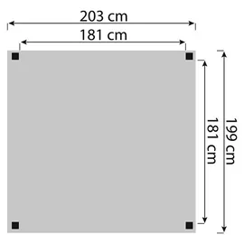 Belladoor Unterstand Uniport 203 x 199 x 230 cm grün