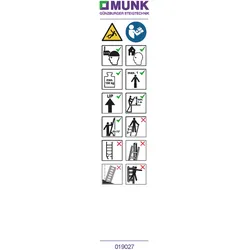 MUNK Produktaufkleber Tritte/ Podeste ohne Haltevorrichtung/ Handlauf 20 Stück