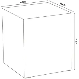 [en.casa] Ellelu Taupe Marmoroptik 45 x 40 x 40 cm