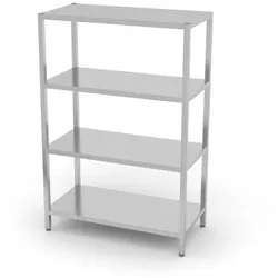 Hendi Lagerregal mit 4 Böden Kitchen Line aus Edelstahl 1000x600x1800mm
