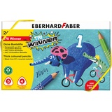 Eberhard Faber TRI Winner Buntstifte, Box 24-teilig, zum Malen, Illustrieren und Zeichnen