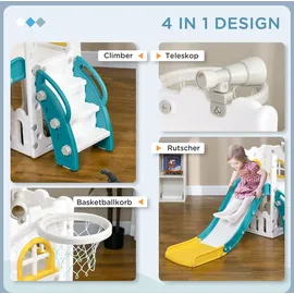 aiyaplay Klettergerüst mit Rutsche 4 in 1 Gelb