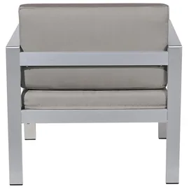 Beliani Gartenstuhl Salerno 77 x 70 x 80 cm grau