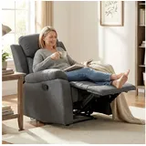 Homcom Relaxsessel Leinen 93 x 102 x 88 cm Dunkelgrau mit Kissen