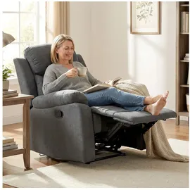 Homcom Relaxsessel Leinen 93 x 102 x 88 cm Dunkelgrau mit Kissen