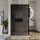 Bernstein Duschabtrennung Walk-In Nano EX101 Graues Glas 8mm Wandprofil Schwarz 120cm