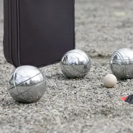Relaxdays Boule Kugeln, im Set schwarz/silber