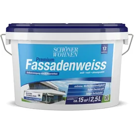 Schöner Wohnen Fassadenfarbe Premium Fassadenweiss Weiß matt 2,5 l
