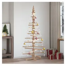vidaXL Weihnachtsbaum Holz zum Schmücken Braun 180 cm