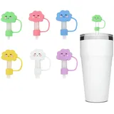 RDNKVB 6 pcs Strohhalmabdeckungen für Stanley Cup, Strohhalmspitzenabdeckungen kompatibel mit Stanley 30&40 Oz Becher, wiederverwendbare Silikonstrohhalmspitzen für 0.4 inch/10mm Strohhalme