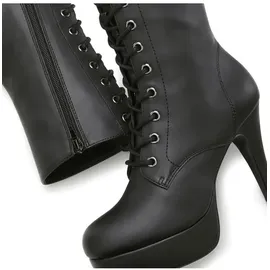 LASCANA BELLE AFFAIRE Schnürstiefelette Damen schwarz uni Gr.38