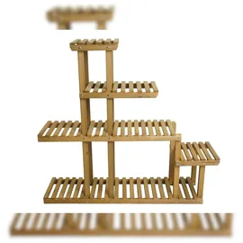 Mendler Pflanzregal HWC-L71 95 x 105 x 25 cm Braun