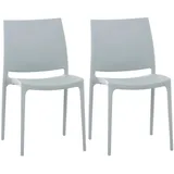 CLP Maya Gartenstuhl-Set 44 x 50 x 81 cm hellgrau 2 St.