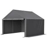 Rolipo Gerätehaus Fahrradgarage&Geräteschuppen, Reißverschlusstür, robustes Garagenzelt, BxT: 305x296 cm, 160x220x165cm mit verzinktem Stahlrohr, Lagerzelt für Garten&Werkzeug 305 cm x 296 cm