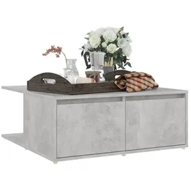 furnicato Couchtisch Betongrau Holzwerkstoff 80 x 31 x 80 cm