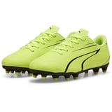 Puma Vitoria FG/AG Jr Soccer Shoe, Electric Lime Black, 38.5 EU